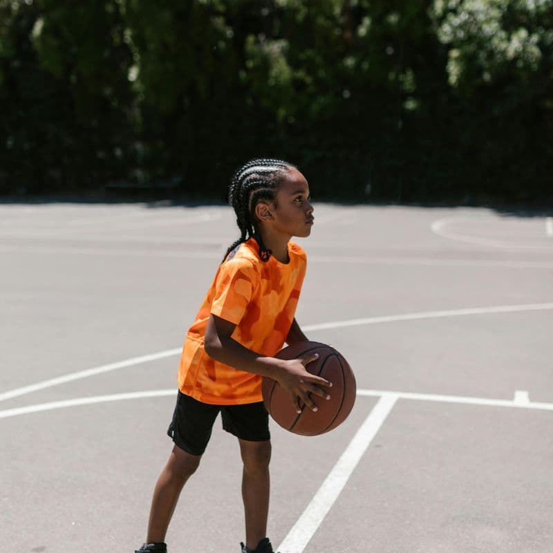 Kids playing basketball